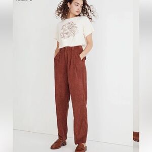 Madewell Corduroy High-Rise Tapered Pants